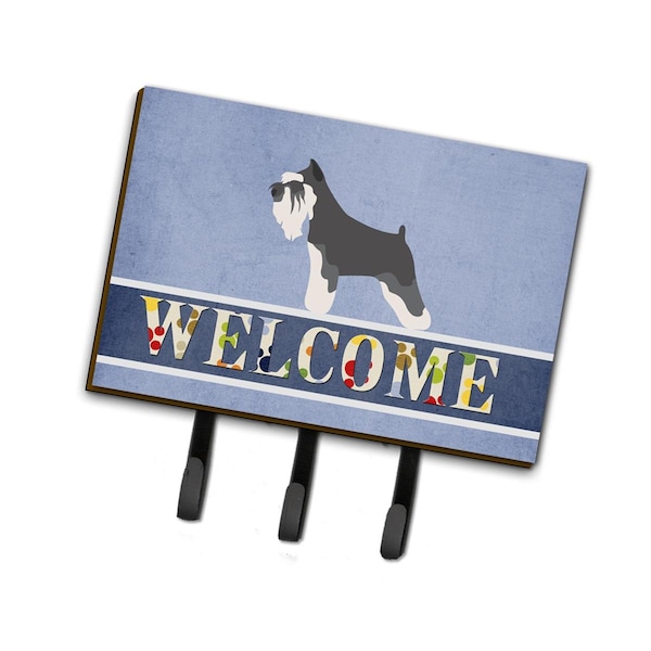 Carolines Treasures Miniature Schnauzer Welcome Leash or Key Holder BB8298TH68 - main